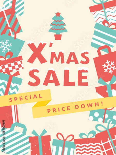 Fototapeta クリスマスセール　広告用バナー