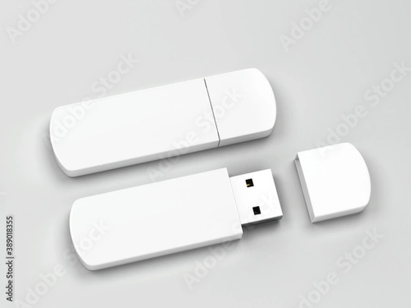 Fototapeta Blank usb flash drive mockup