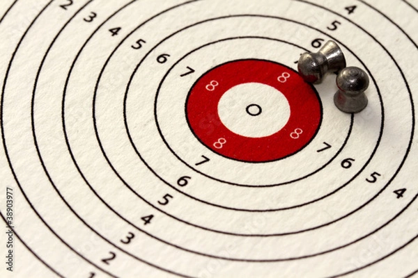 Obraz Cible de tir et projectiles à air comprimé