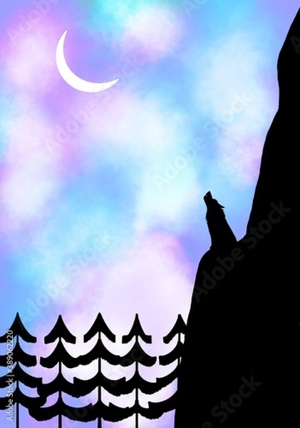 Obraz wolf on the mountain