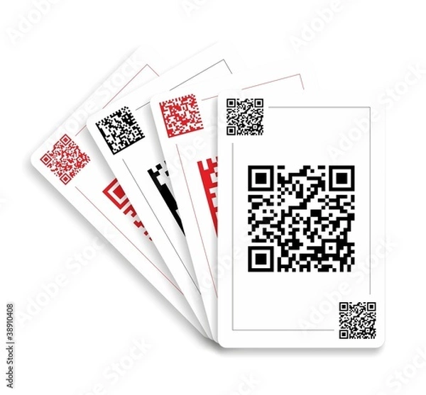 Fototapeta flashcode QR cartes a jouer
