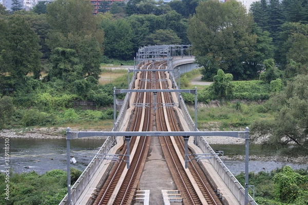 Obraz 高架橋の線路