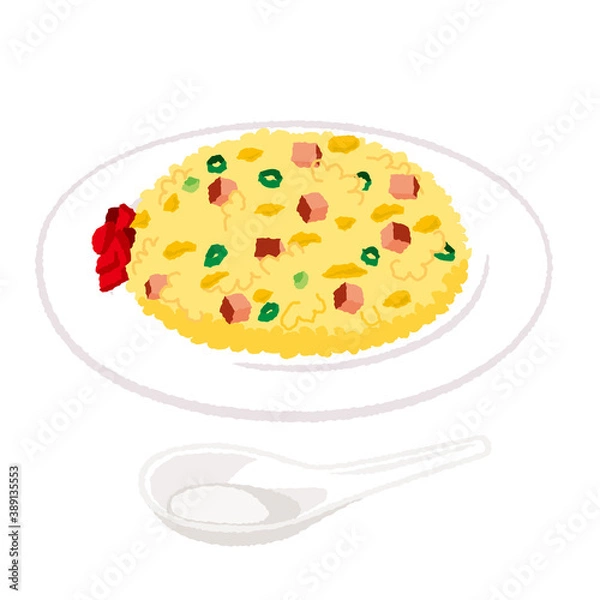 Obraz チャーハン/焼きめしのイラスト