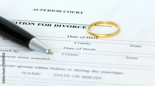 Obraz Petition for divorce paper