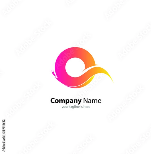 Fototapeta The simple modern logo of letter Q with white background