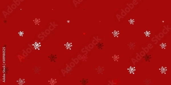 Fototapeta Light Red vector template with flu signs.