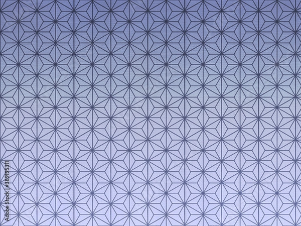 Fototapeta 麻の葉模様の背景イラスト