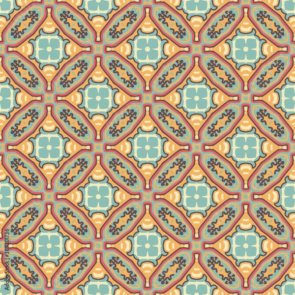 Fototapeta seamless pattern: detailed persian carpet, Oriental carpet seamless pattern