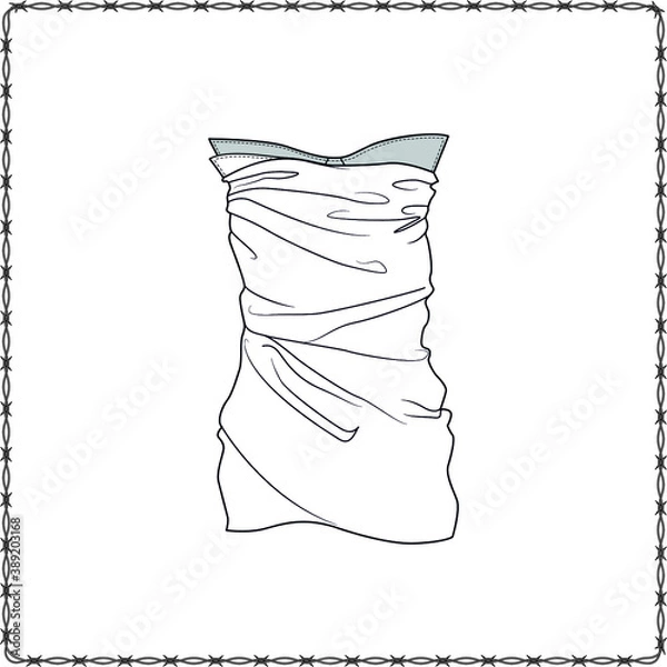 Obraz women dress editable fashion flat sketch for creating new designs mockup