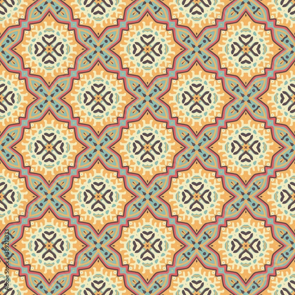 Fototapeta seamless pattern: detailed persian carpet, Oriental carpet seamless pattern