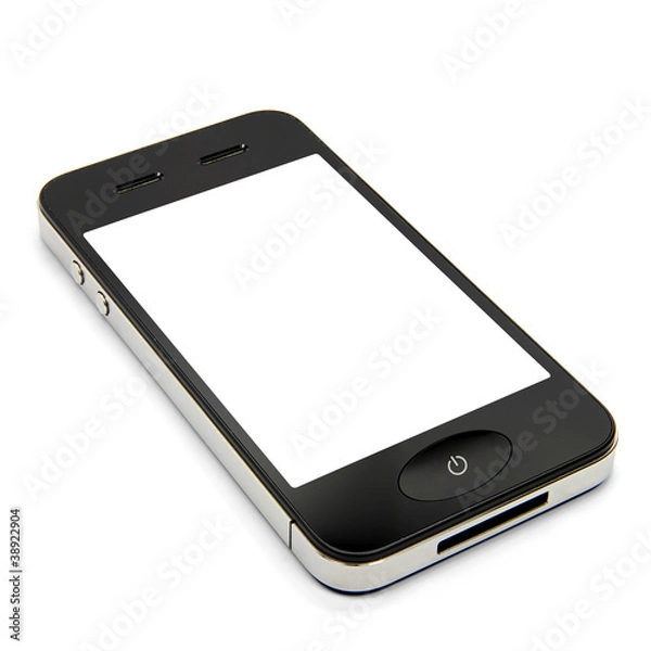 Obraz Smartphone weißes Display liegend