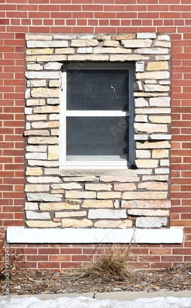 Fototapeta Window in Brick Wall