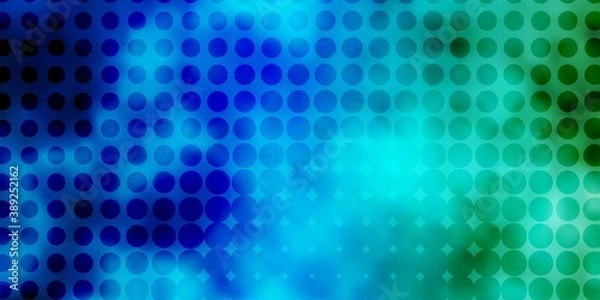Fototapeta Light BLUE vector pattern with spheres.