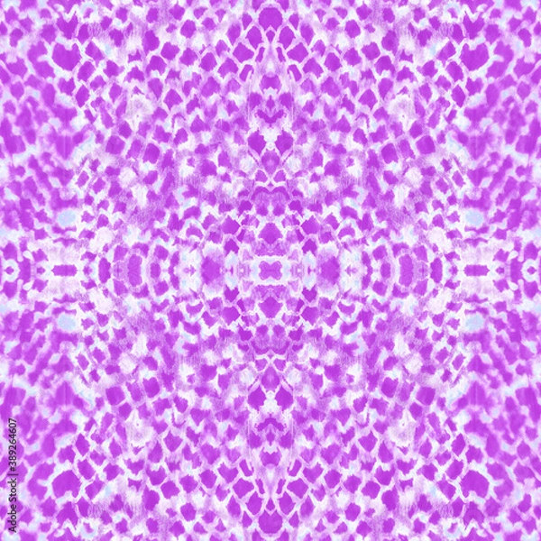 Fototapeta Watercolor Splatter Snake Pattern. 