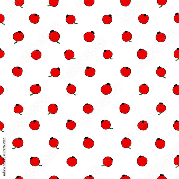 Obraz Red current repeat pattern and seamless vector