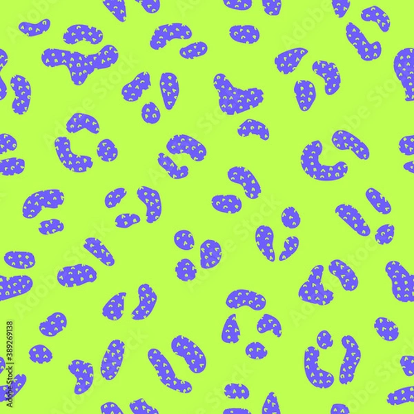 Obraz Leopard blue green repeat pattern and seamless vector