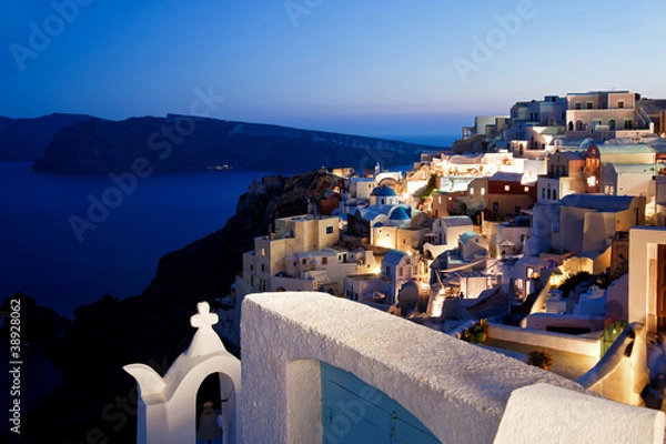 Obraz Santorini Oia nocą