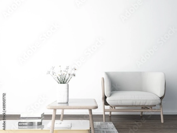 Fototapeta 3d rendering of modern earth tone interior design 