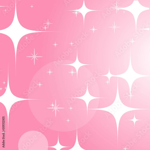 Fototapeta Colorful abstract background with circles and stars. Bright design. Simple flat vector illustration.