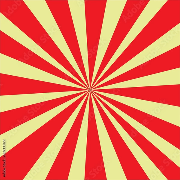 Obraz Sunlight retro faded horizontal background. Red and beige color burst backdrop.