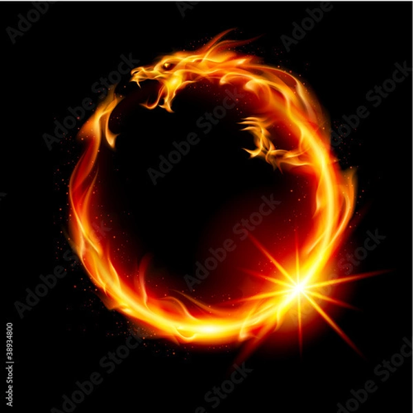 Obraz Ognisty smok