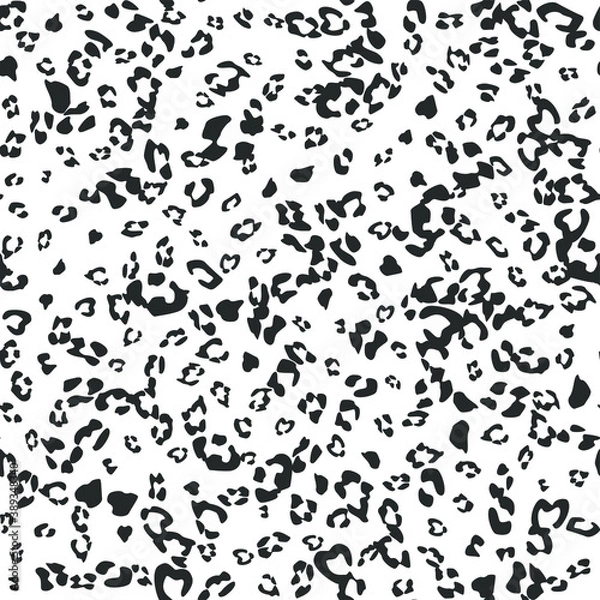 Fototapeta Seamless vector leopard pattern.  Trendy stylish wild gepard, leopard print. Animal print background for fabric, textile, design, advertising banner.