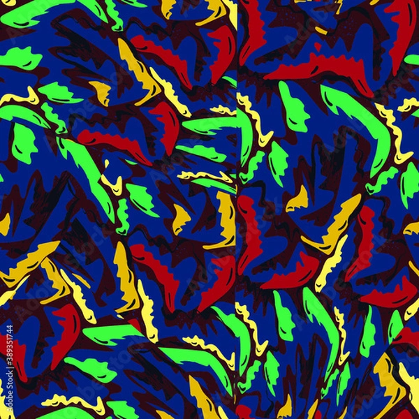 Fototapeta Seamless abstract colorful urban pattern