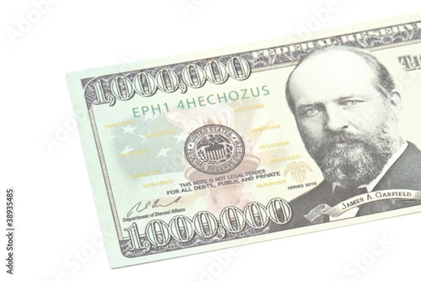 Obraz One million dollars banknote closeup