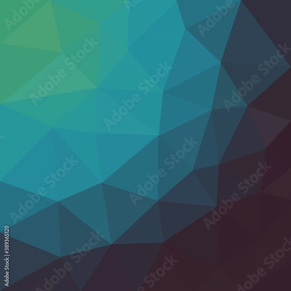 Obraz Abstract  blue and dark background. Low poly background.