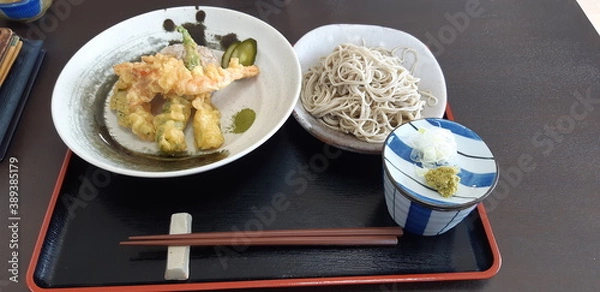 Obraz 蕎麦と海老フライセット