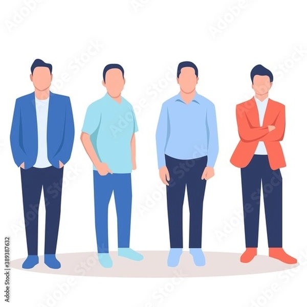 Obraz Business multinational team vector illustration