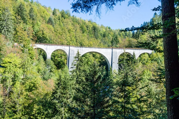 Fototapeta The viaducts of morez in the Jura mountains