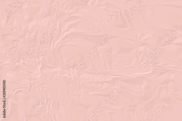 Fototapeta crumpled pink paper background close up ,3D illustration