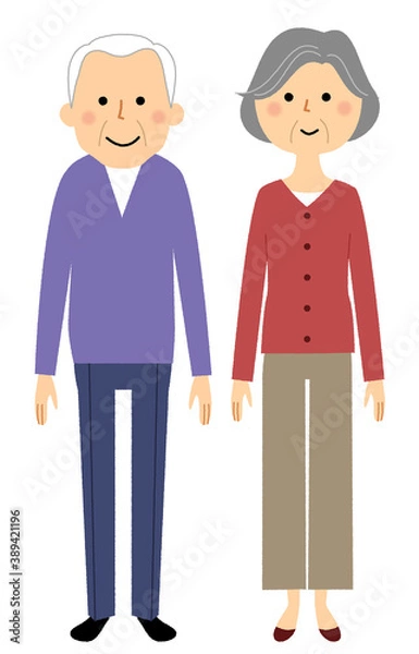 Fototapeta 老夫婦 　シニアカップル　高齢者