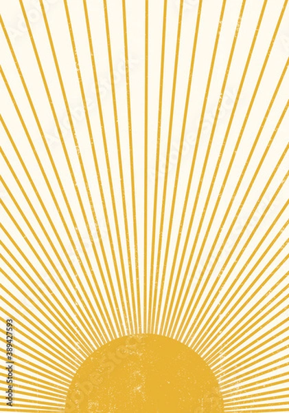 Fototapeta Abstract  Sun print boho minimalist printable wall art
