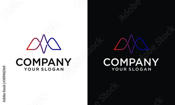 Fototapeta illustration vector graphic of M bird logo or icon