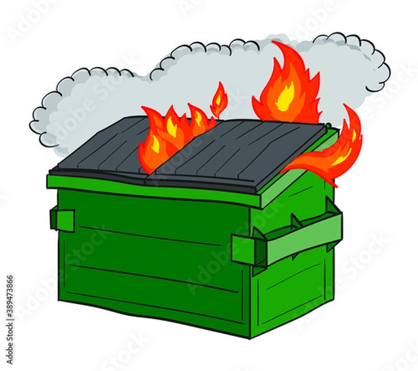 Fototapeta Dumpster Fire