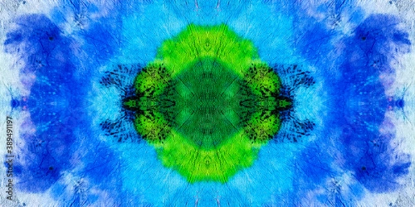 Obraz Watercolor Artwork. Simple Shibori. Tie Dye 