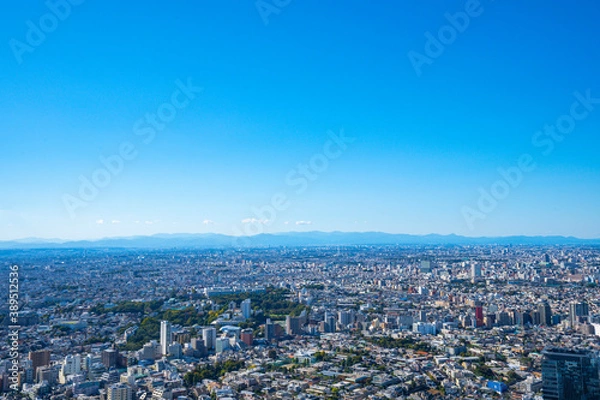 Fototapeta 【渋谷スカイより】東京都、都市景観/世田谷区の街並み