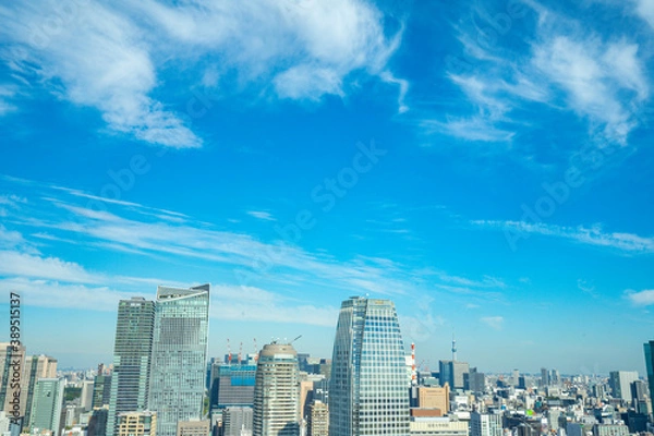 Fototapeta  【東京タワーより】東京都内、都市景観/銀座・新橋・有楽町方面