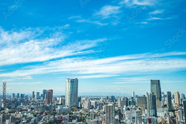 Fototapeta 【東京タワーより】東京都内、都市景観/六本木、赤坂方面