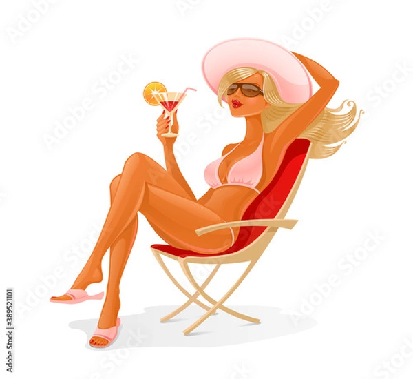 Obraz Blonde on the beach