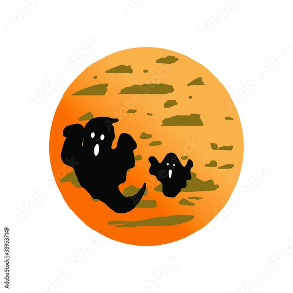 Obraz halloween pumpkin with bats