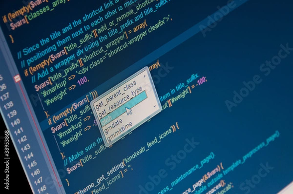 Obraz Program code in some editor