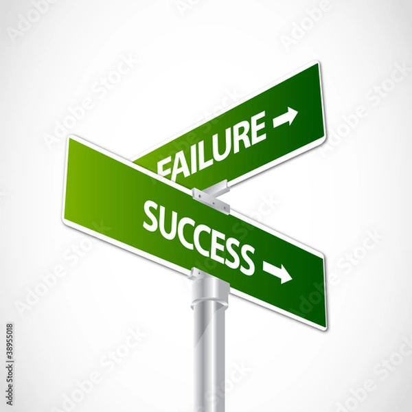 Obraz Success Failure sign