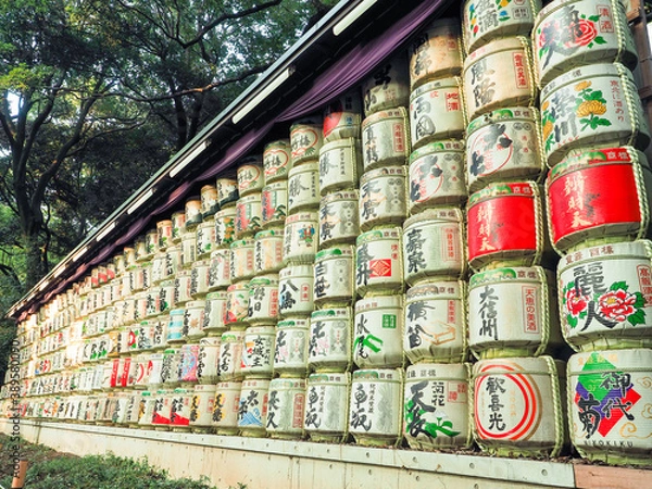 Fototapeta 菰樽　清酒菰樽　明治神宮　原宿　原宿駅　寺社仏閣