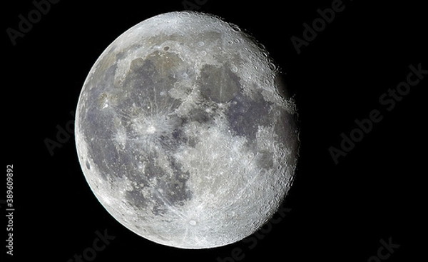 Fototapeta photography of the moon in high definition, you can see the texture and the craters