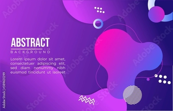 Fototapeta Liquid color background design. colorful elements with fluid gradient. Dynamic shapes composition. Vector illustration