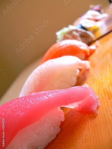 Fototapeta Sushi in a row