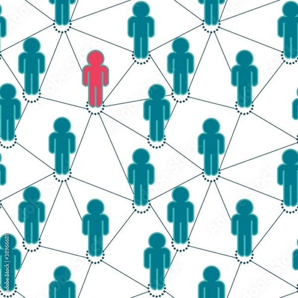 Fototapeta seamless pattern: business network